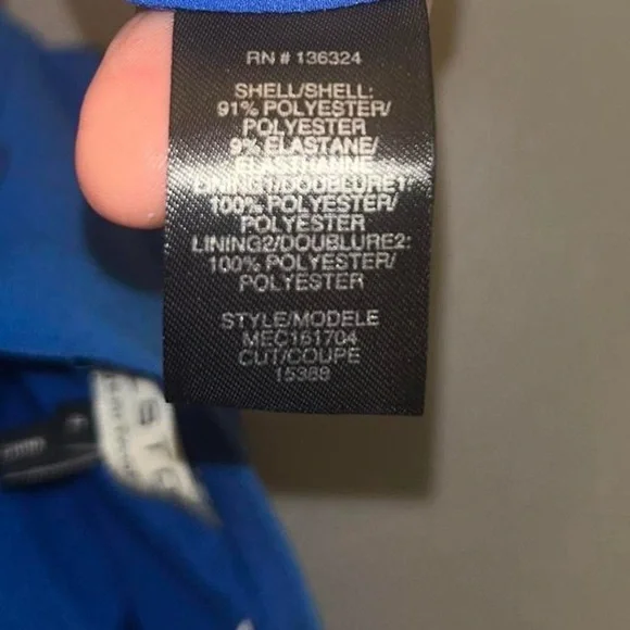 HALSTON HERITAGE Notched Strapless Gown Blue Size 4 - Picture 8 of 9